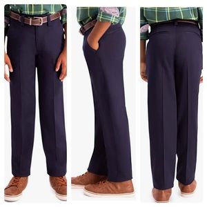 Haggar Big Boy's Youth Slim Premium No Iron Khaki Pant - Size 12 - Navy Blue